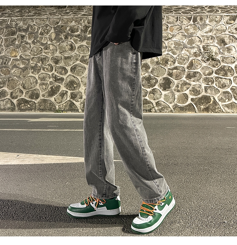 Широкие джинсы мужские в стиле Хонгконг весна оптом из Китая