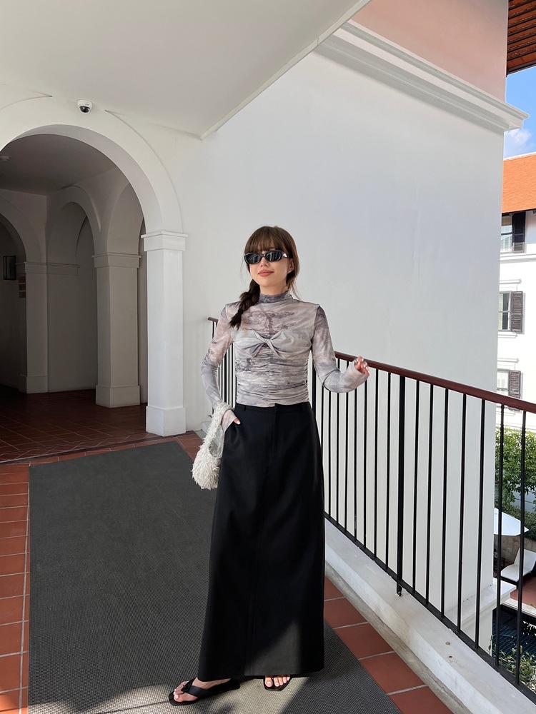 Женская футболка с длинным рукавом и уникальным дизайном оптом из Китая