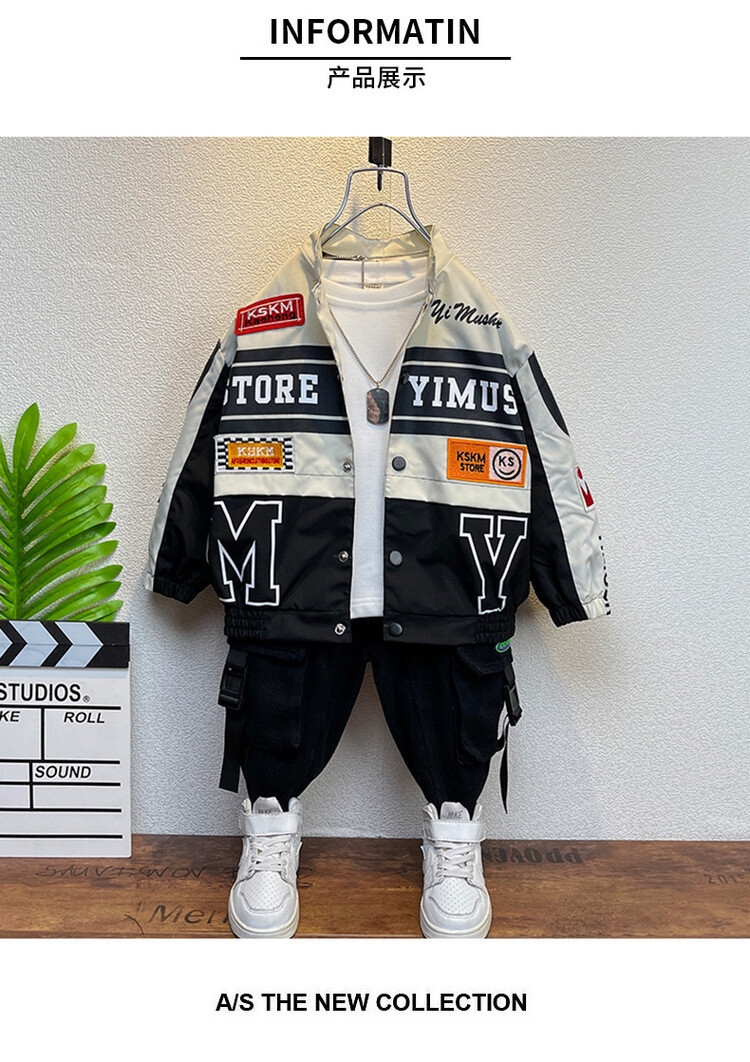 Детская мото-куртка 2023 весна-осень оптом из Китая