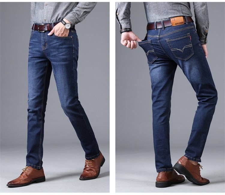 Мужские джинсы прямого кроя с высокой посадкой оптом из Китая
