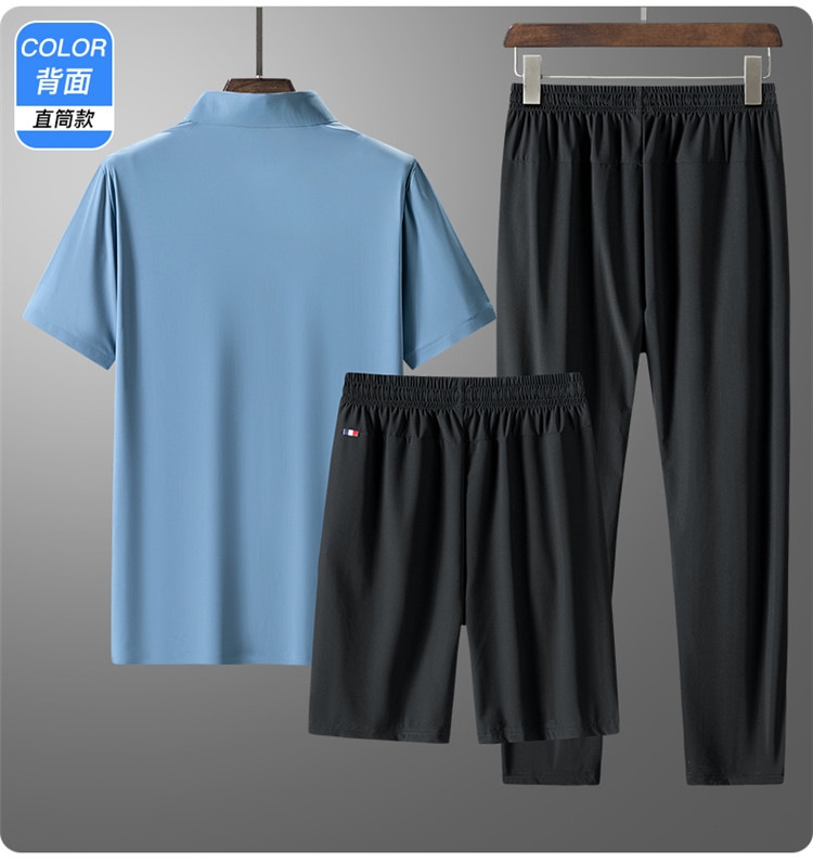 Летний мужской комплект из поло и шорт с брюками оптом из Китая