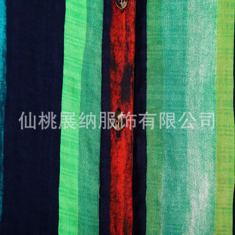 Мужская одежда восточного стиля с длинным рукавом и полосатым воротником оптом из Китая