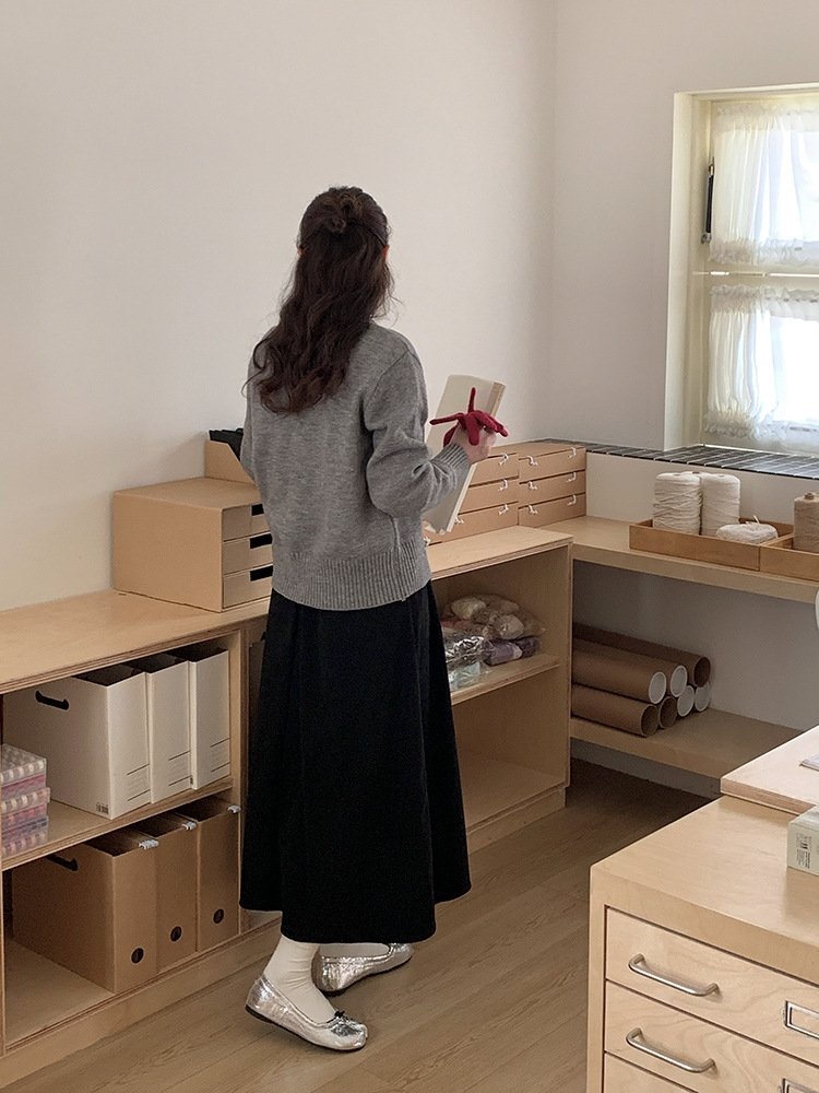 Женская длинная юбка с высокой талией и резинкой оптом из Китая