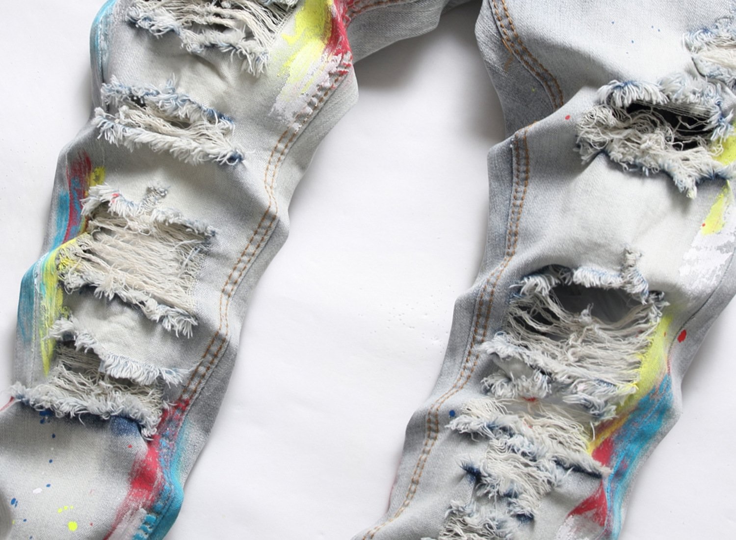 Мужские джинсы с вышивкой и принтом оптом из Китая