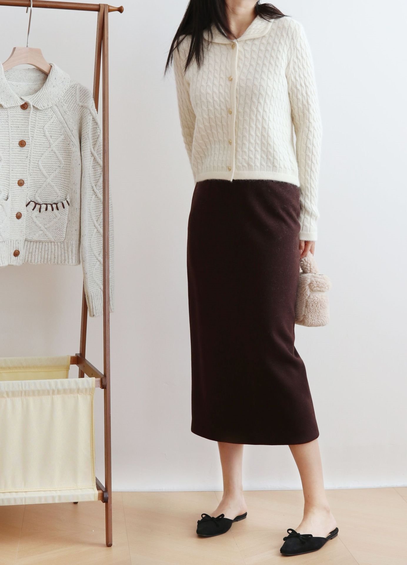 Женская юбка из шелка и кашемира оптом из Китая