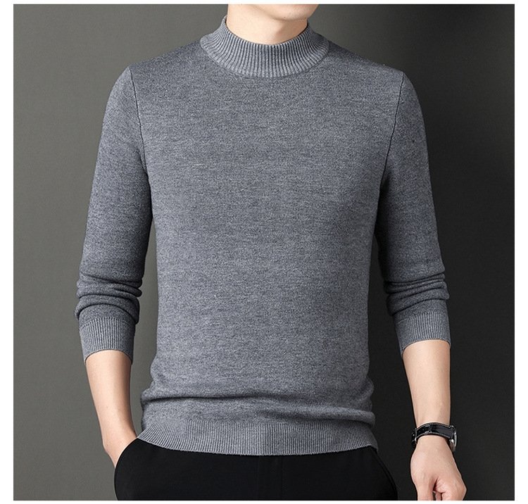 Мужской свитер с высоким воротником и утеплением оптом
