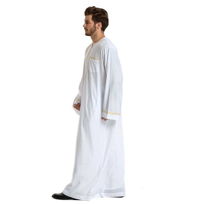 Мусульманская мужская длинная мантия с вышивкой оптом из Китая
