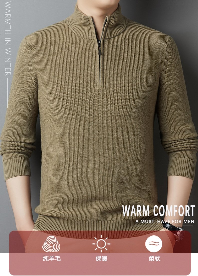 Мужской свитер из 100% шерсти оптом