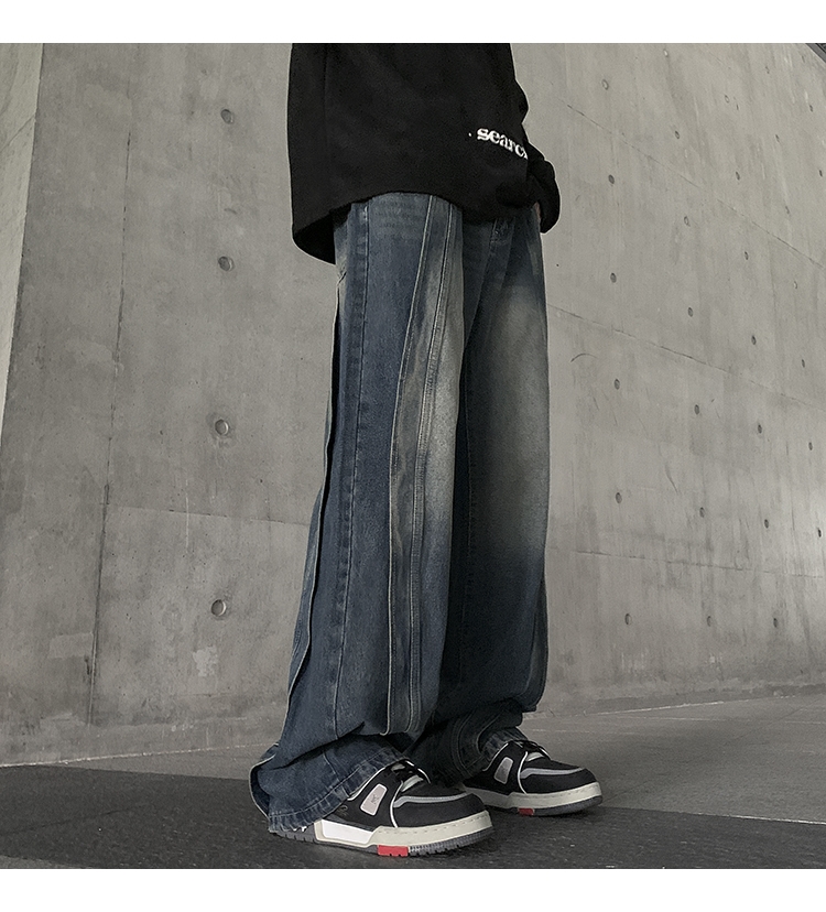 Мужские джинсы осенние прямые широкие штаны оптом из Китая