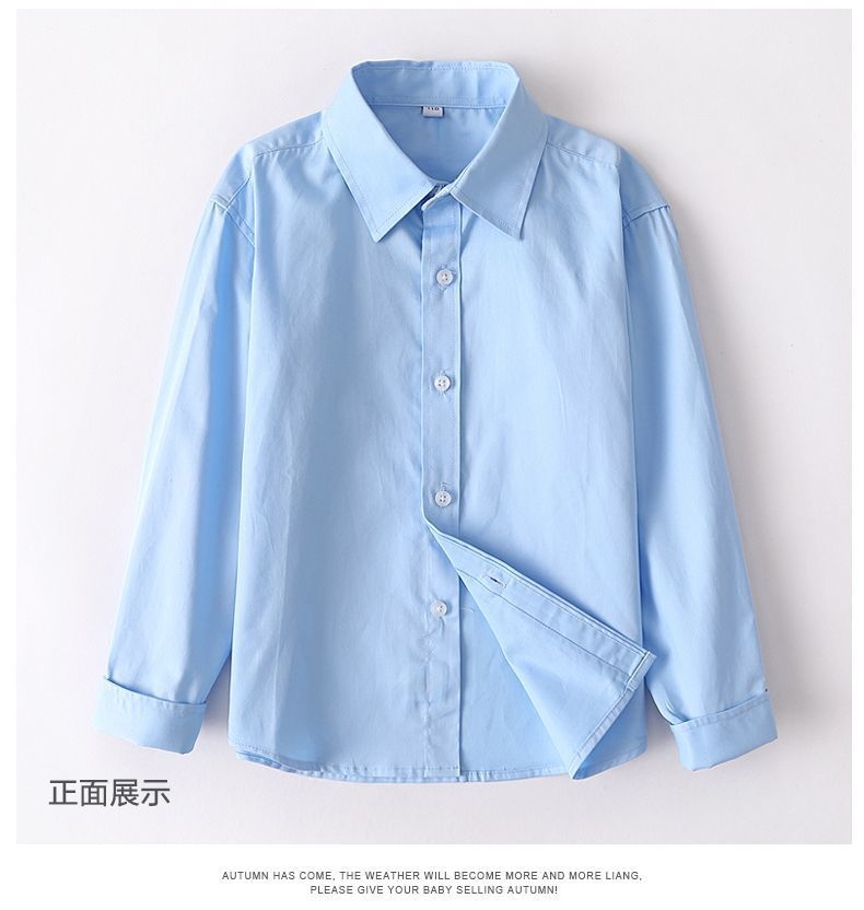 Детская синяя рубашка оптом из Китая