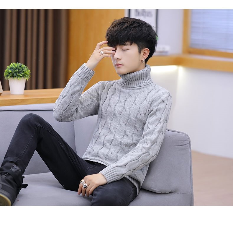 Мужской свитер с высоким воротником оптом