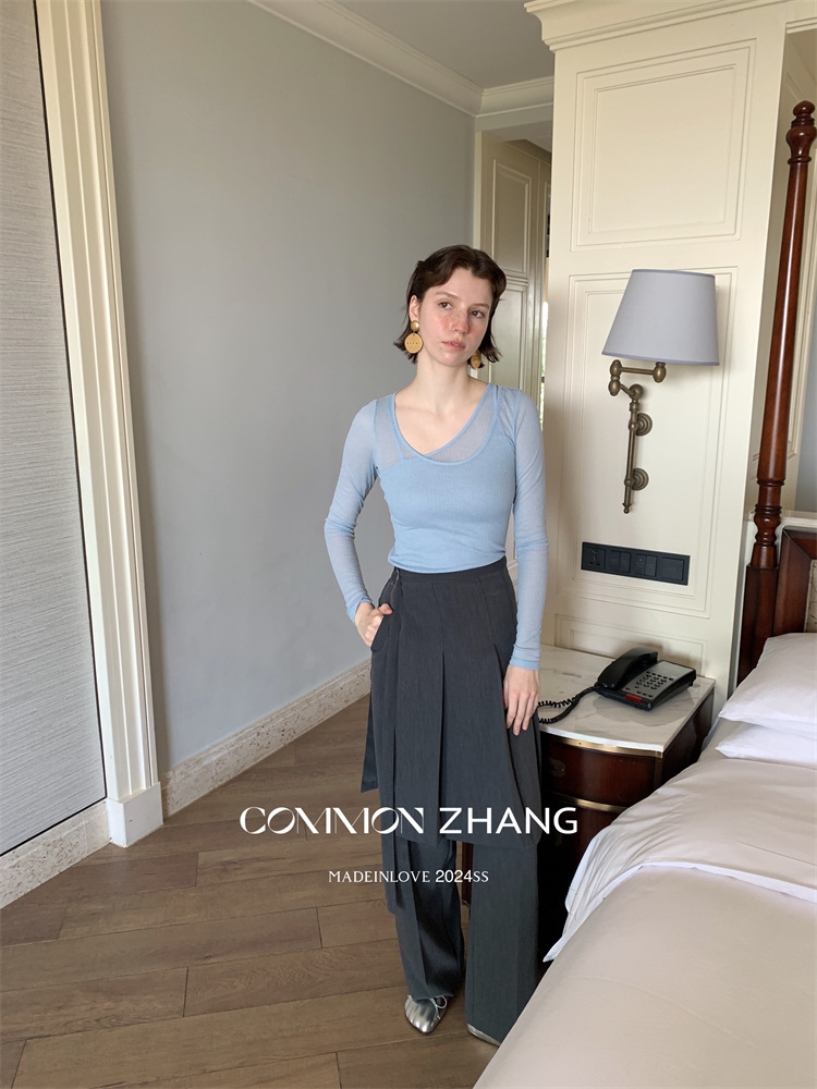 Футболка с длинным рукавом COMMON ZHANG оптом из Китая