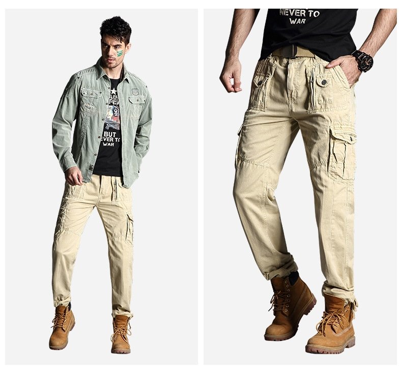 Мужские брюки военного стиля с карманами оптом из Китая