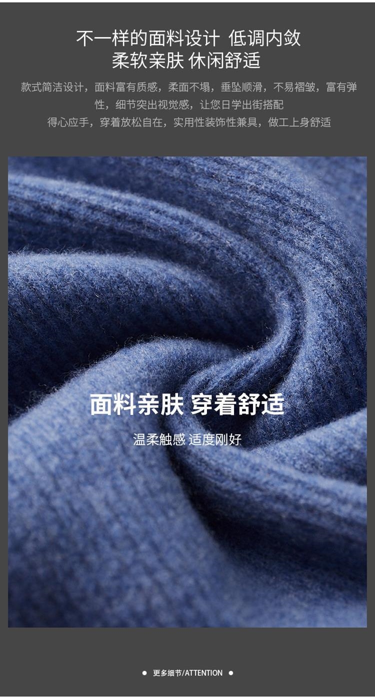 Мужской свитер из шерсти с полувысоким воротником и молнией оптом из Китая