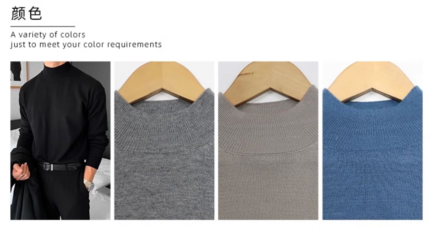 Мужской свитер с полувысоким воротником оптом