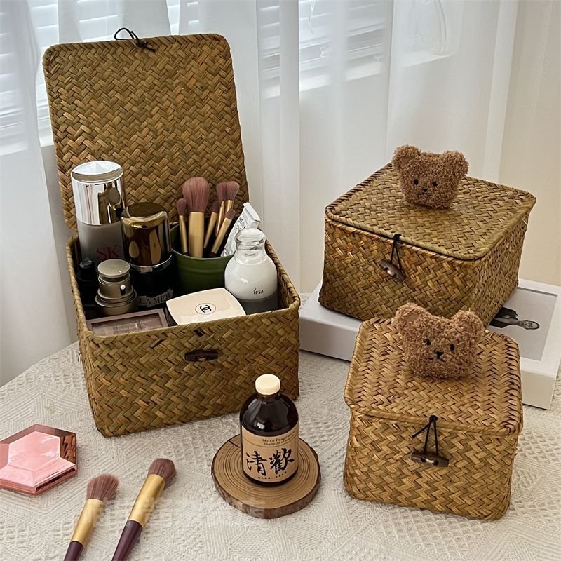 Корзина для хранения медведей из ивового плетения оптом