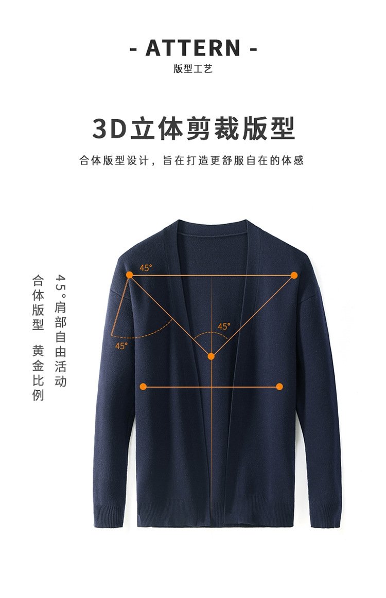 Мужская вязаная кардиган весна-осень оптом