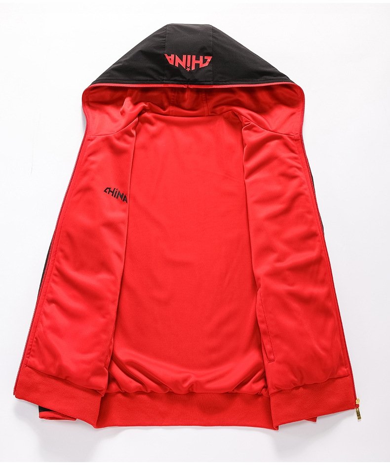 Мужская спортивная куртка с капюшоном оптом из Китая