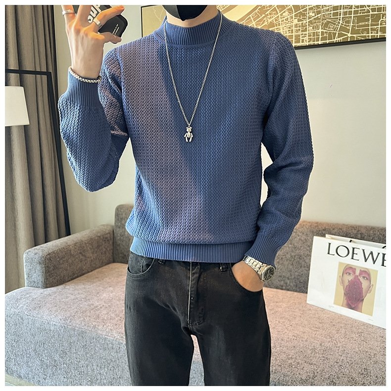 Мужской свитер с высоким воротником оптом