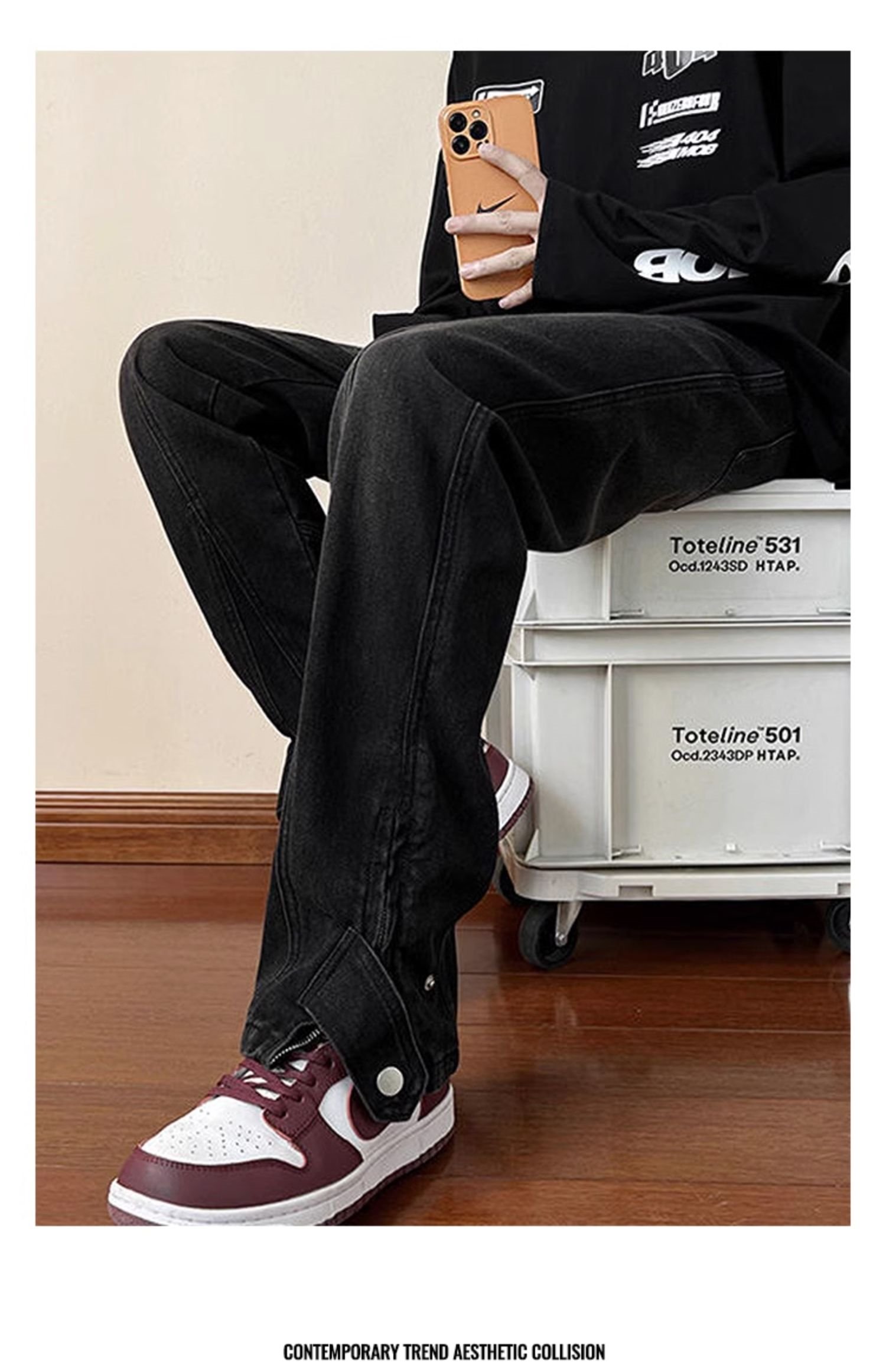 Джинсы oversize весенние мужские оптом из Китая