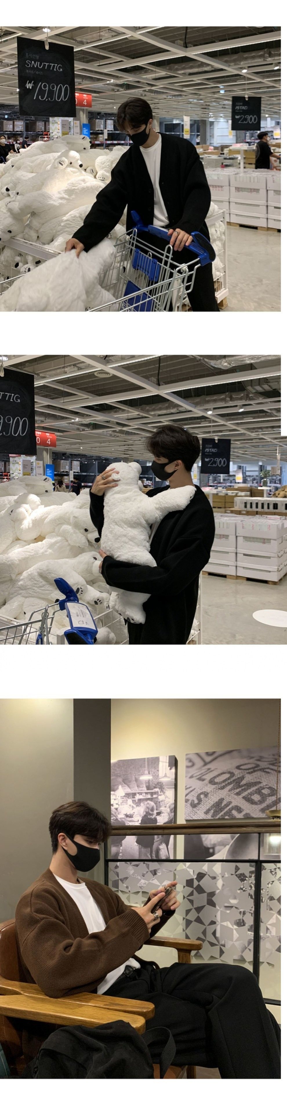 Хлопковый мужской свитер в стиле хантун с V-образным вырезом оптом