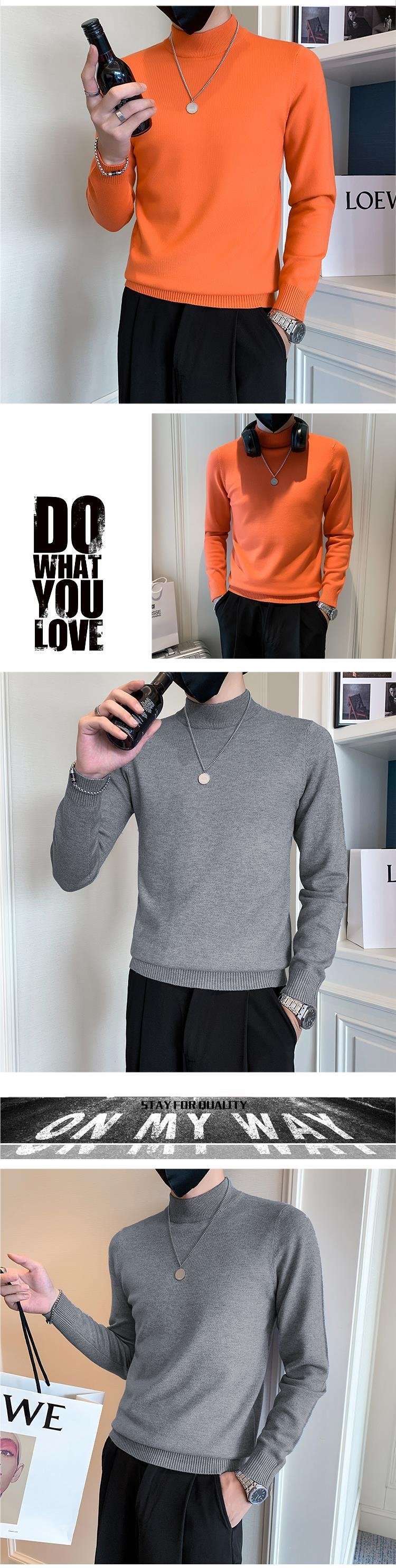 Мужской свитер с высоким воротником оптом