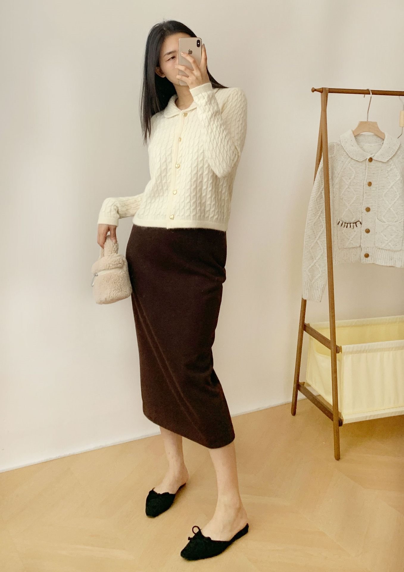 Женская юбка из шелка и кашемира оптом из Китая