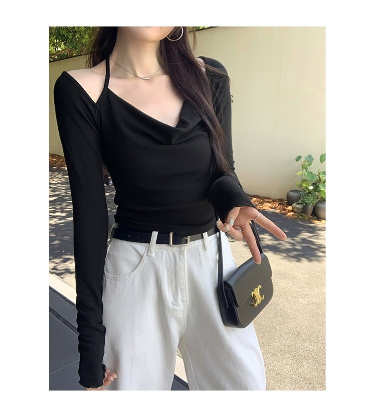 Толстовка с длинным рукавом и завышенным воротником оптом