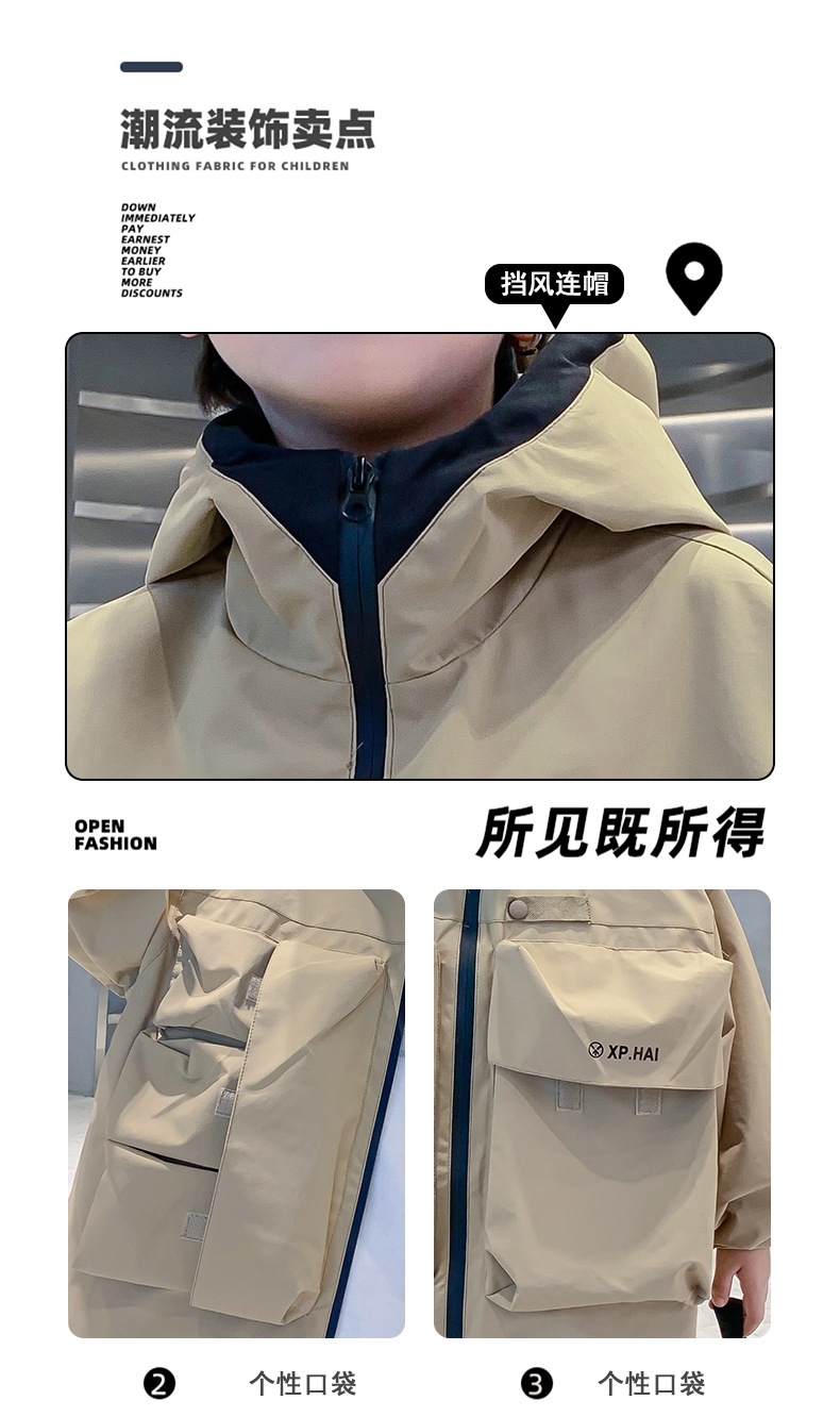 Детская мужская рабочая куртка весна-осень 2024 оптом из Китая