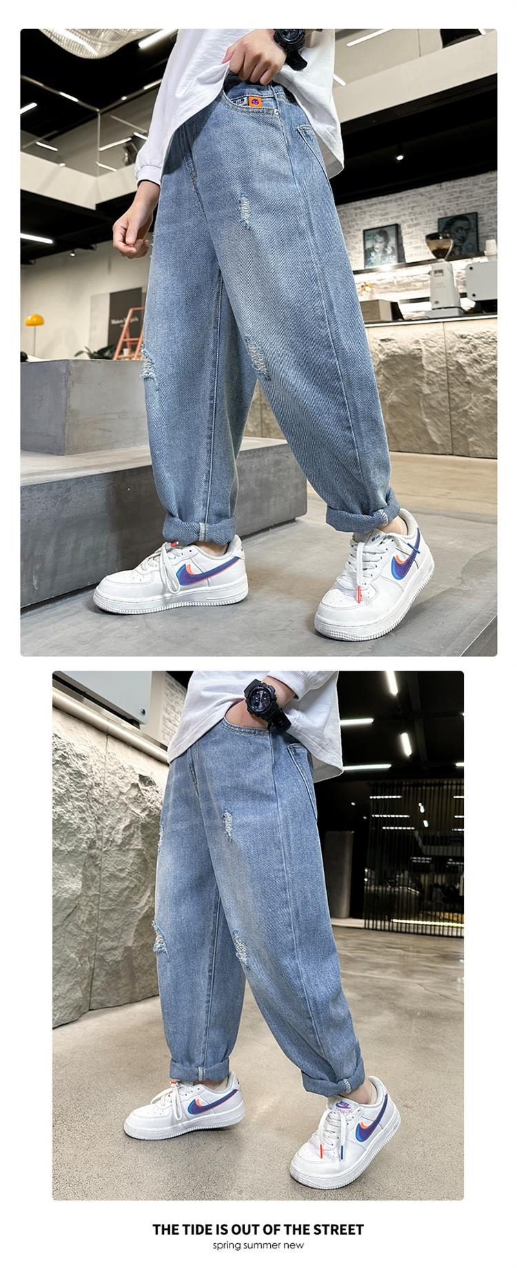 Детские джинсы 2024 весна-лето оптом из Китая