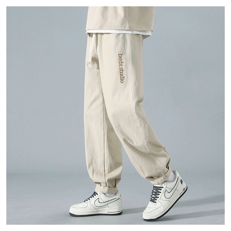 Летние мужские брюки с прямым кроем и американской вышивкой оптом из Китая