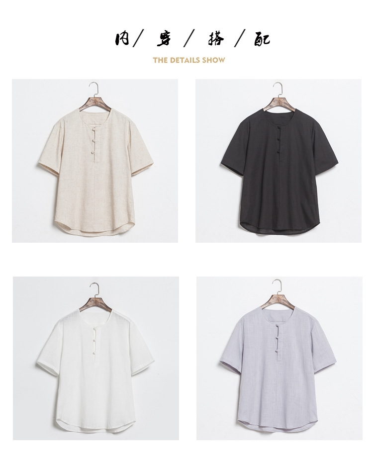 Китайский стиль льняной летний костюм для мужчин оптом из Китая