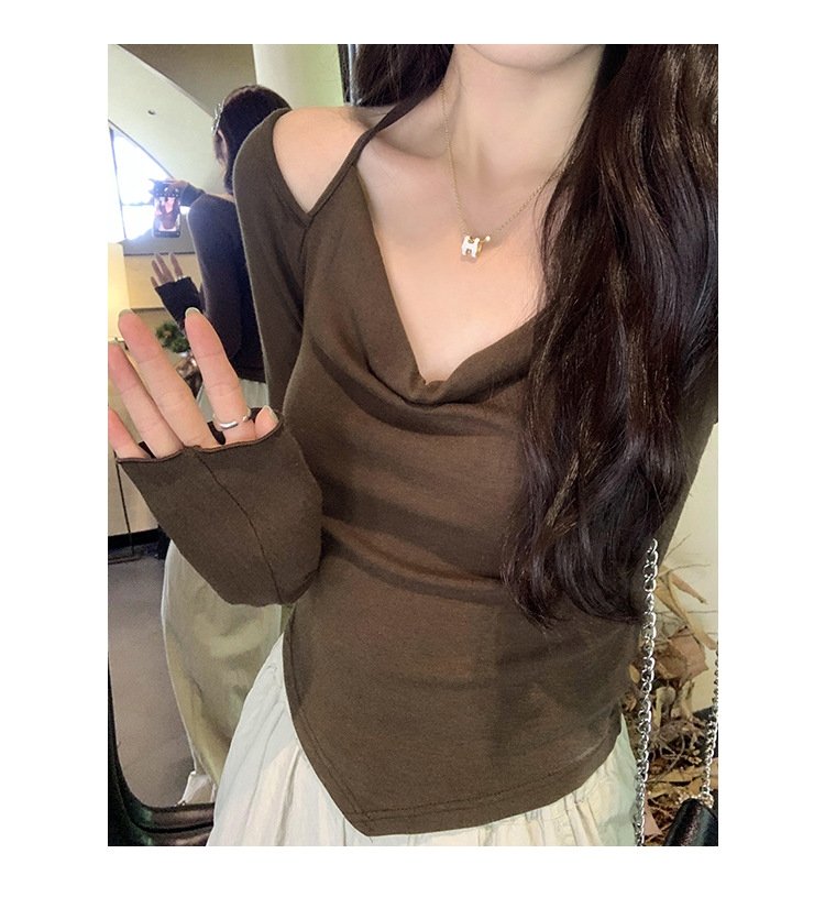 Толстовка с длинным рукавом и завышенным воротником оптом