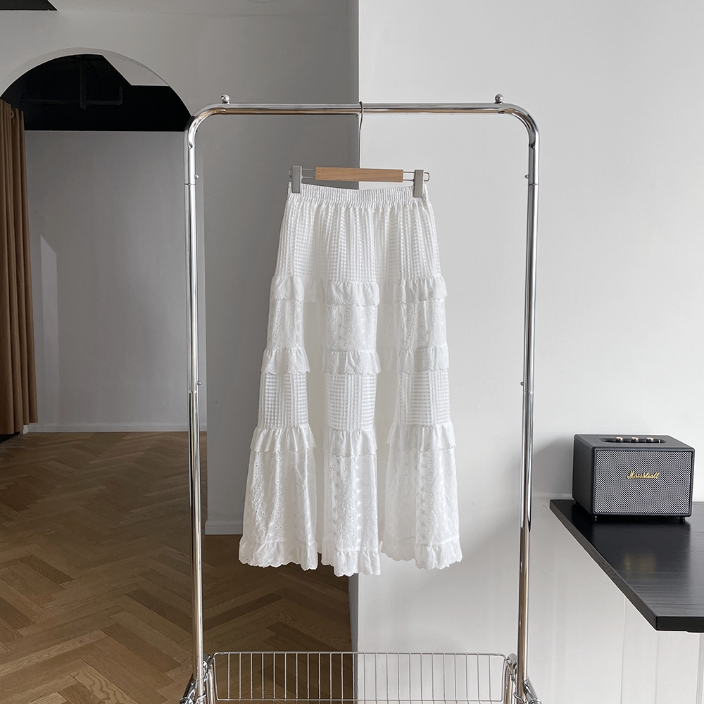 Высокая юбка с кружевом 2024 оптом из Китая