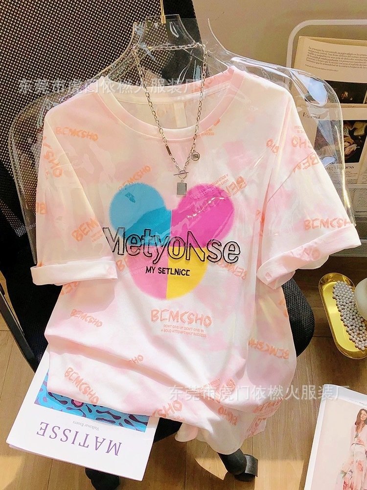 Футболка с коротким рукавом из 100% хлопка 2023 летней коллекции оптом