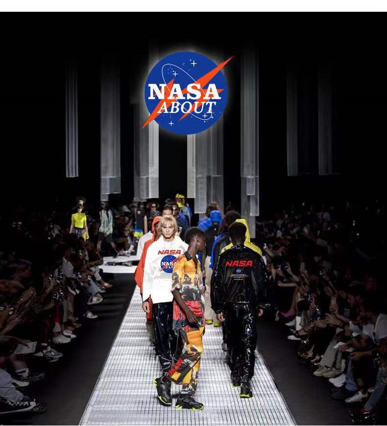 NASA2024夏季潮新款日系复古简约情侣短袖T恤男士半袖重磅打底衫 оптом из Китая