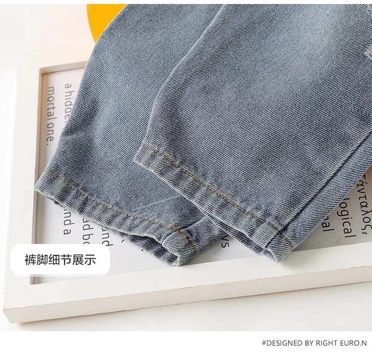 Джинсы для мальчиков с прорезями весенней моды оптом из Китая