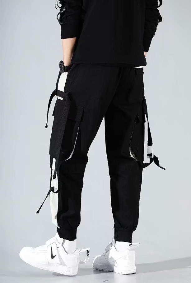 Мужские широкие джинсы в стиле ханбок с вышивкой оптом из Китая