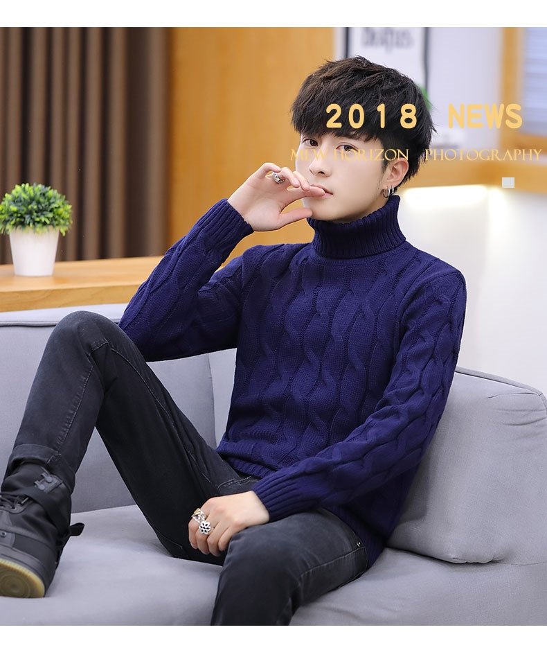 Мужской свитер с высоким воротником оптом