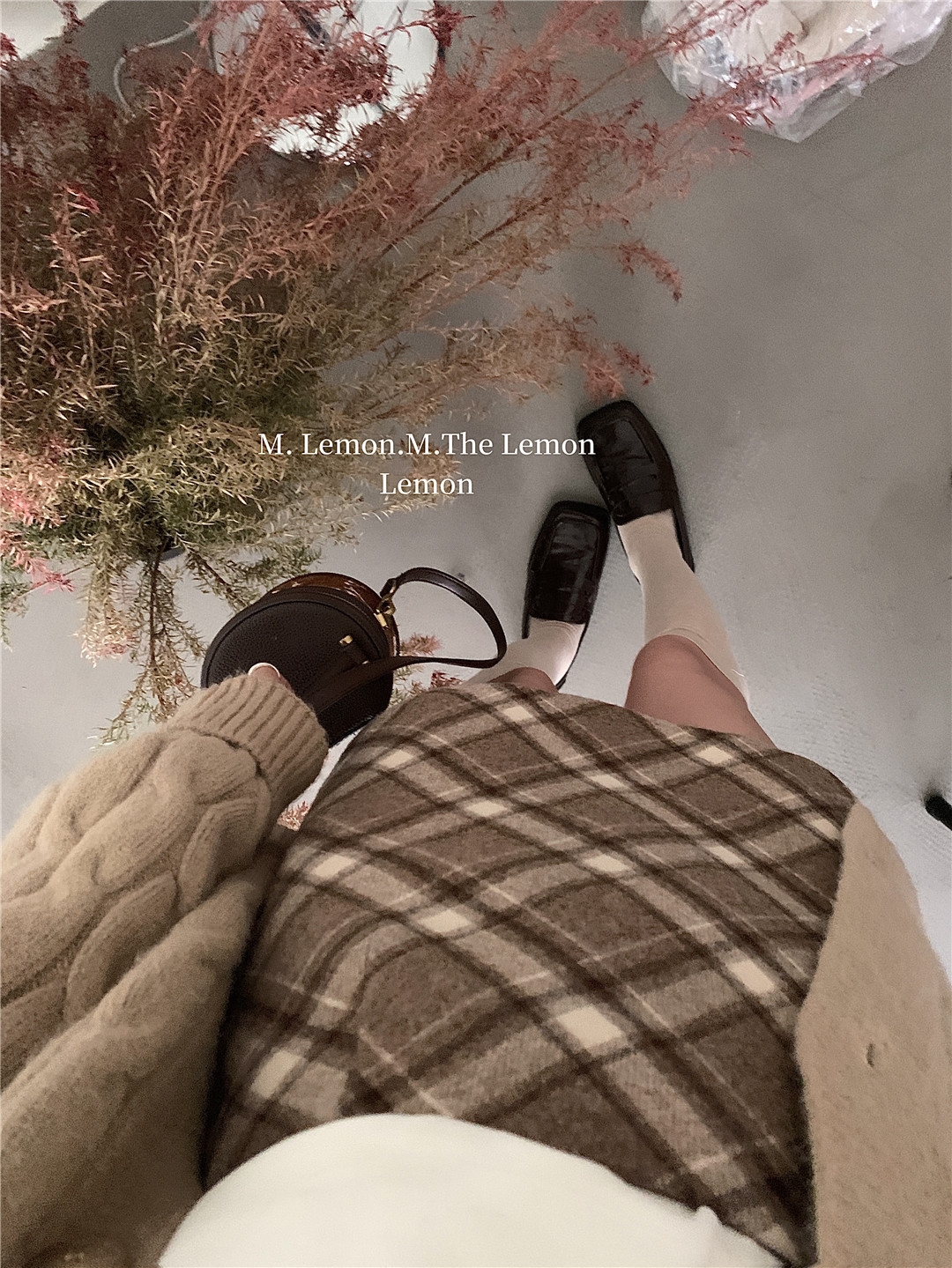 Женская шерстяная мини-юбка в клетку оптом из Китая