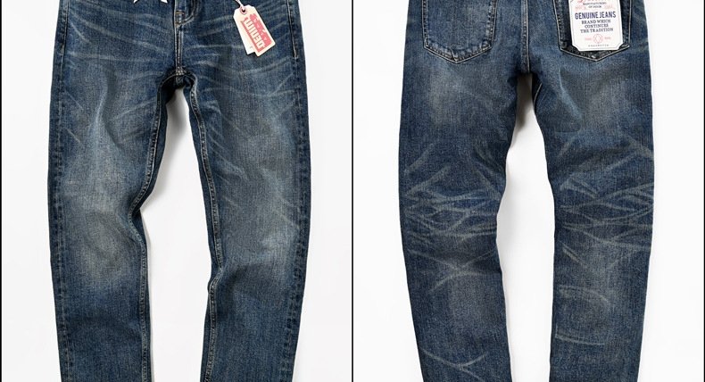 Мужские джинсы с прямым кроем и обработкой стоунвош оптом из Китая