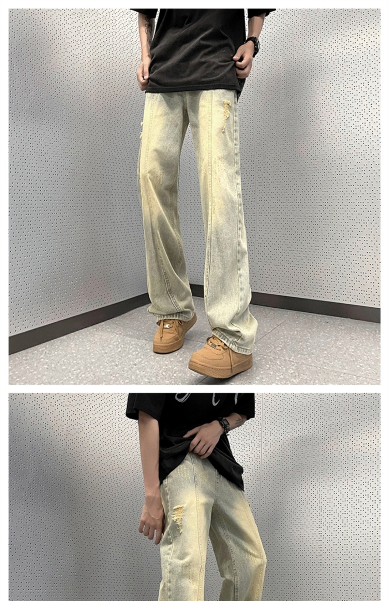 Черные джинсы с износом оптом из Китая