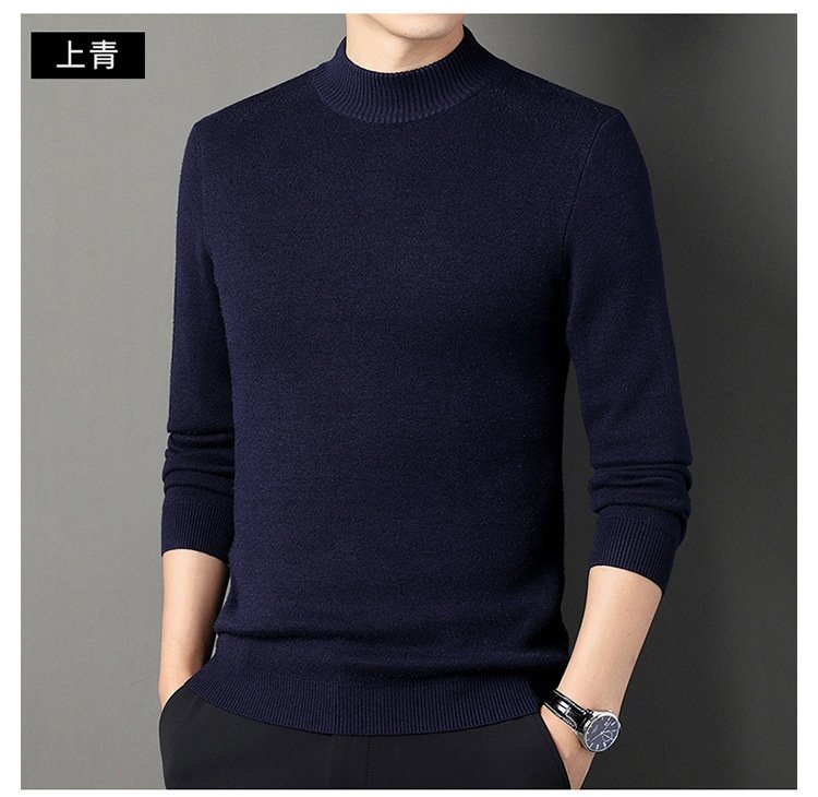 Мужской свитер с высоким воротником и утеплением оптом