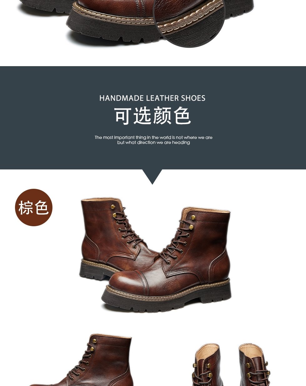 Мужские ботинки Martin 8111 из натуральной кожи оптом