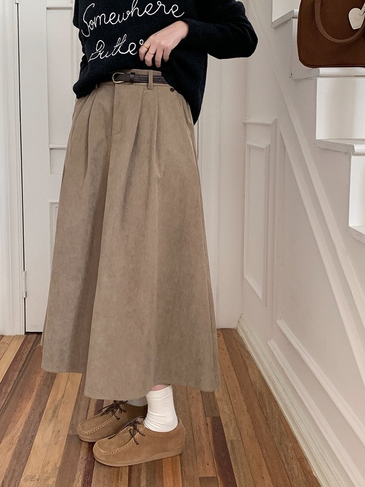 Женская длинная юбка с высокой талией и резинкой оптом из Китая