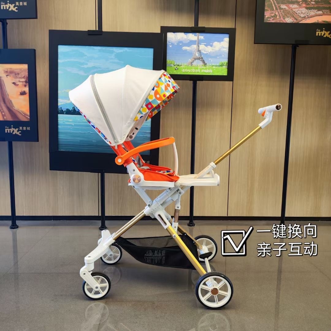 Playkids普洛可遛娃婴幼儿可躺可换向高景观轻便推车一键折叠X6X7 оптом из Китая