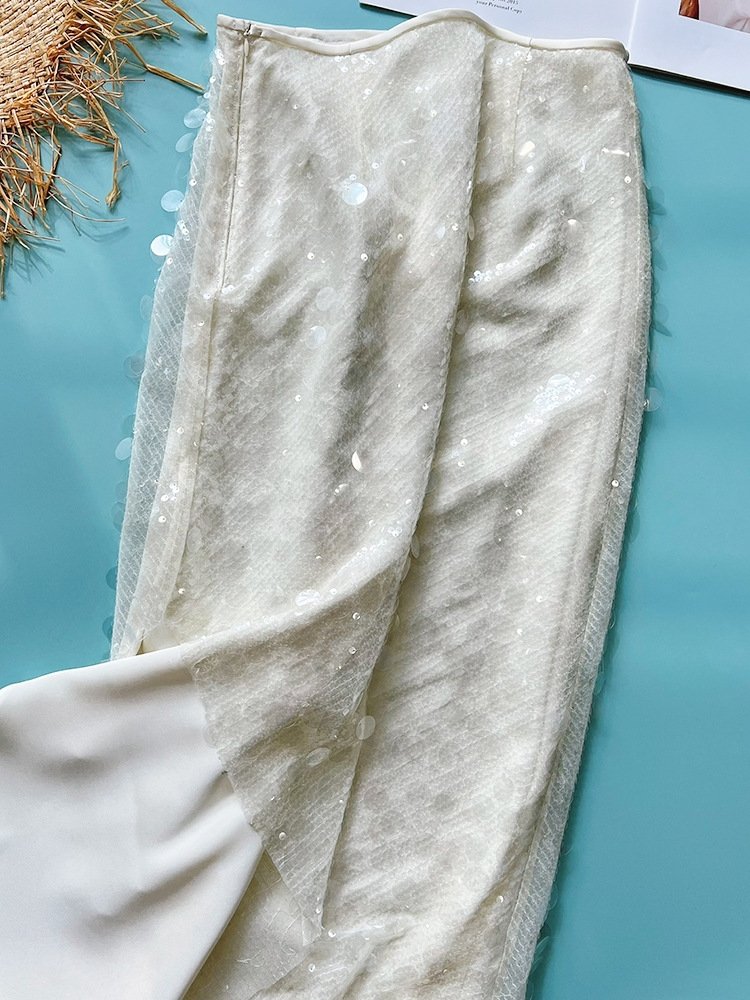 Вечерняя юбка с блестками и разрезом оптом из Китая