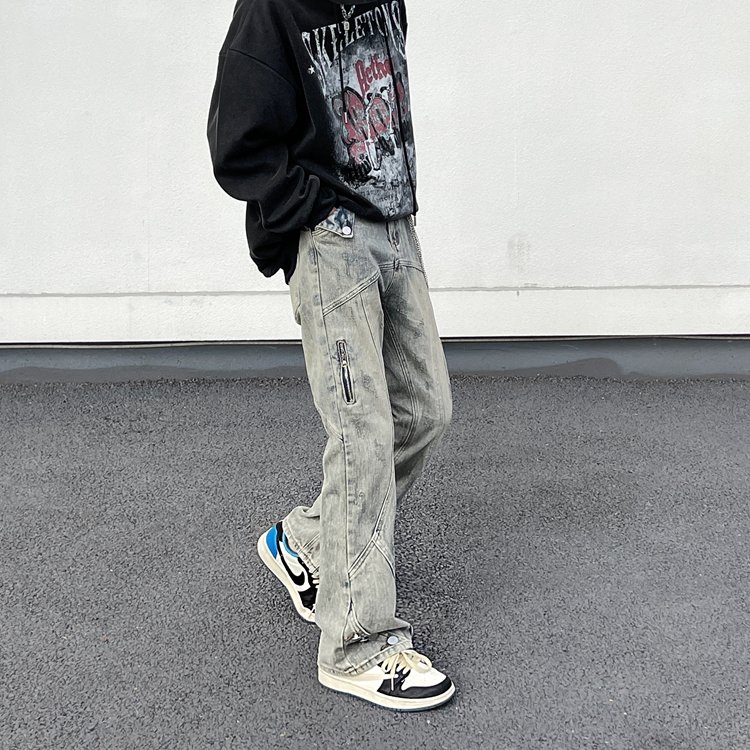Мужские джинсы в стиле ретро с облегающими штанинами оптом из Китая