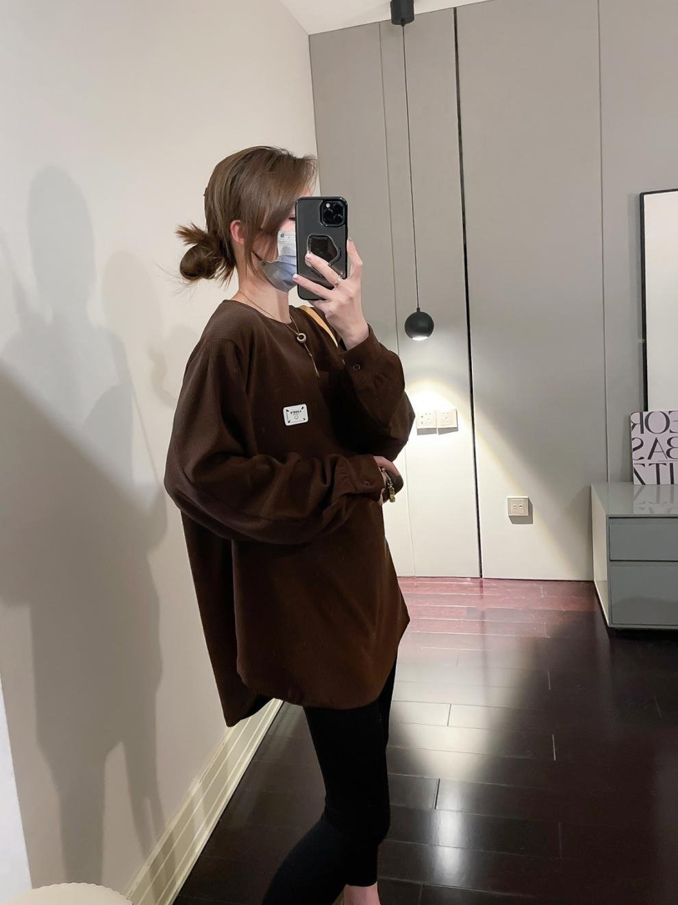 Толстовка с удлиненным рукавом и круглым вырезом оптом из Китая