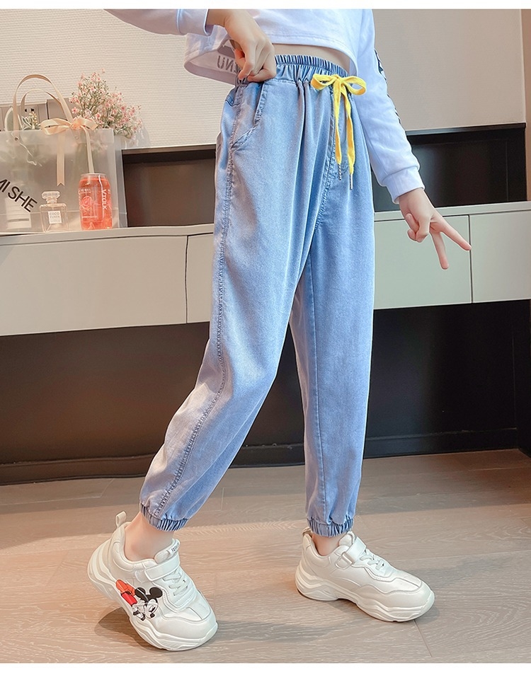 Летние джинсы для девочек оптом из Китая